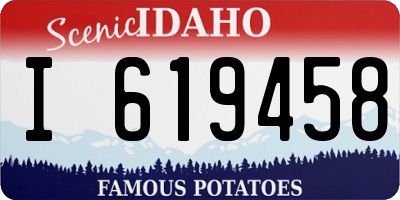 ID license plate I619458