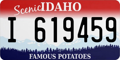 ID license plate I619459