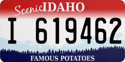 ID license plate I619462