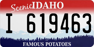 ID license plate I619463