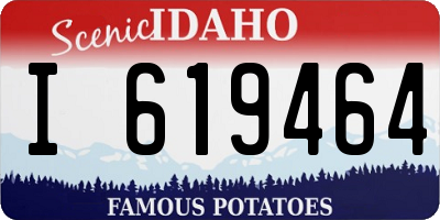 ID license plate I619464