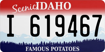 ID license plate I619467