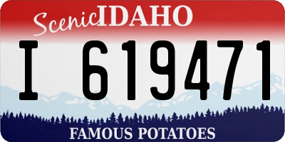 ID license plate I619471