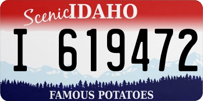 ID license plate I619472
