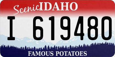 ID license plate I619480