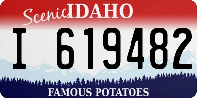 ID license plate I619482