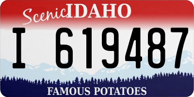 ID license plate I619487