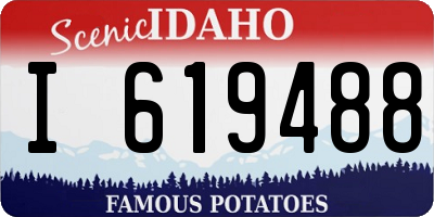 ID license plate I619488