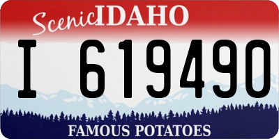 ID license plate I619490