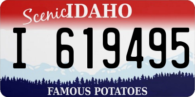 ID license plate I619495