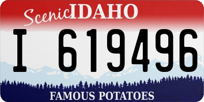 ID license plate I619496