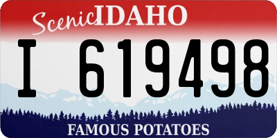 ID license plate I619498