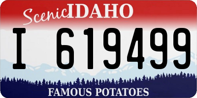 ID license plate I619499