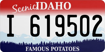 ID license plate I619502
