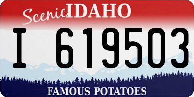 ID license plate I619503