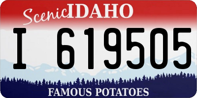 ID license plate I619505