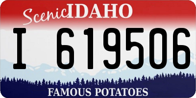 ID license plate I619506