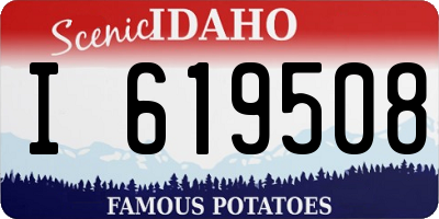 ID license plate I619508