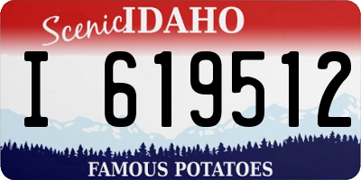 ID license plate I619512