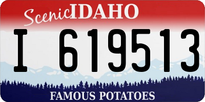 ID license plate I619513