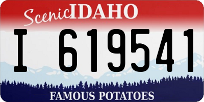 ID license plate I619541