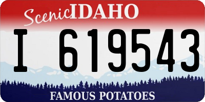 ID license plate I619543