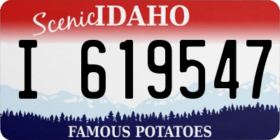 ID license plate I619547