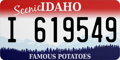 ID license plate I619549
