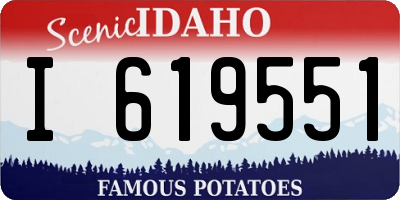 ID license plate I619551