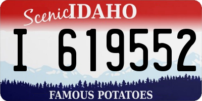 ID license plate I619552