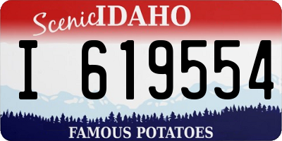 ID license plate I619554