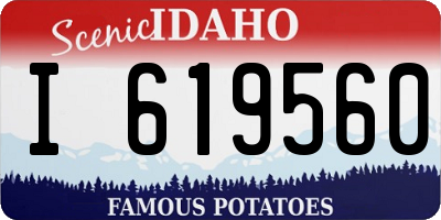 ID license plate I619560