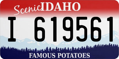 ID license plate I619561