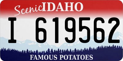 ID license plate I619562