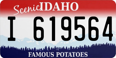 ID license plate I619564