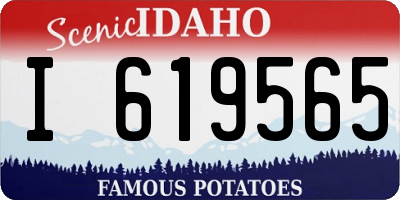 ID license plate I619565