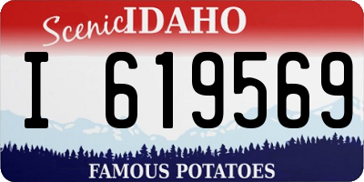 ID license plate I619569