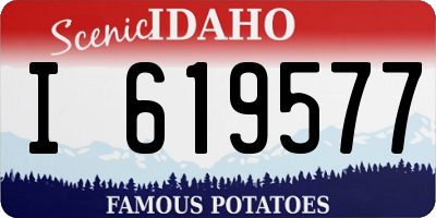 ID license plate I619577