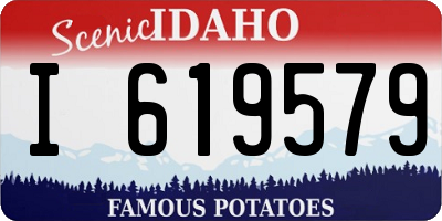 ID license plate I619579