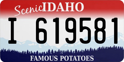 ID license plate I619581