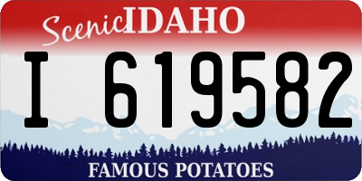 ID license plate I619582
