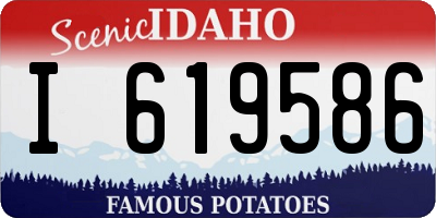 ID license plate I619586