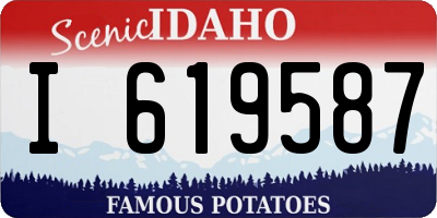 ID license plate I619587