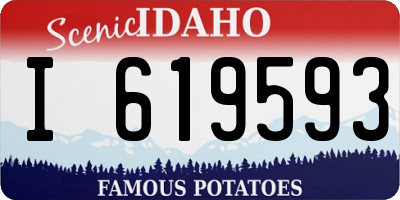 ID license plate I619593