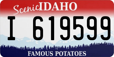 ID license plate I619599