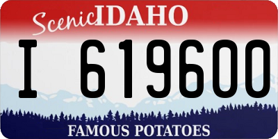 ID license plate I619600