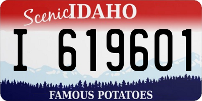 ID license plate I619601