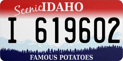 ID license plate I619602