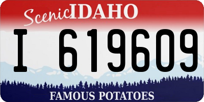 ID license plate I619609