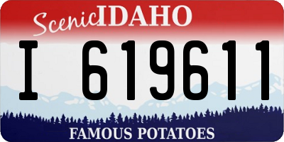 ID license plate I619611